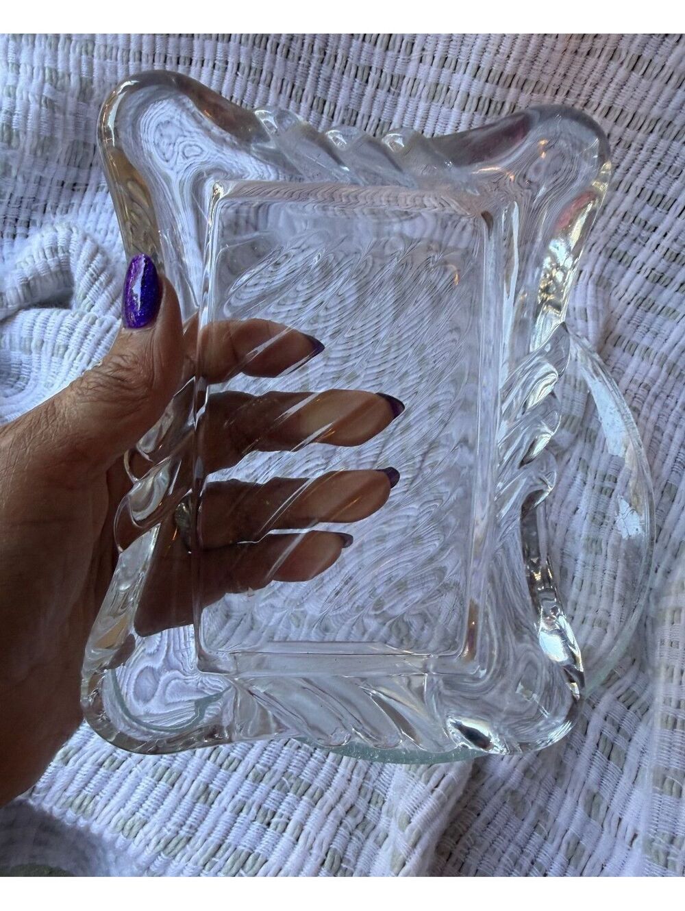 PICTURE FRAME Clear Glass with Decorative Edges - Picture 1 of 7
